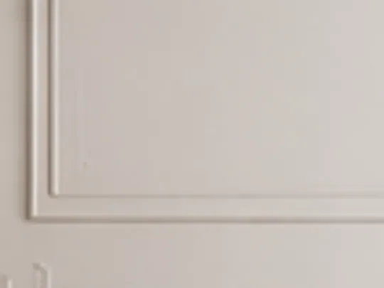 Painted custom millwork wall with picture-frame panel detail